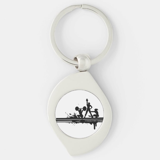 Porte-clés Sports, Forme physique, Silhouette (Devant)
