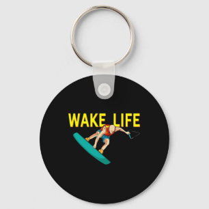 Porte-clés Sports nautiques de wake life surfant et wakeboard