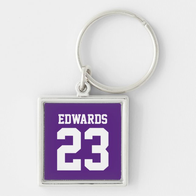 Porte-clés Sports Numbered With Name Keychain (Devant)