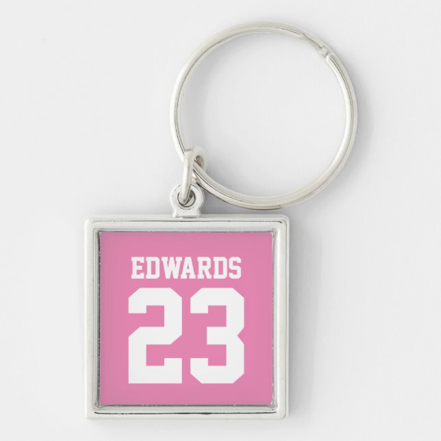 Porte-clés Sports personnalisés numérotés avec le nom (Devant)