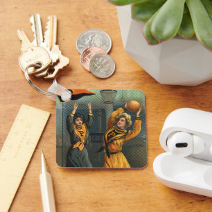 Porte-clés Sports vintages, Équipe féminine de basket-ball au