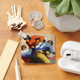 Porte-clés Sports vintages, Football Players dans un jeu