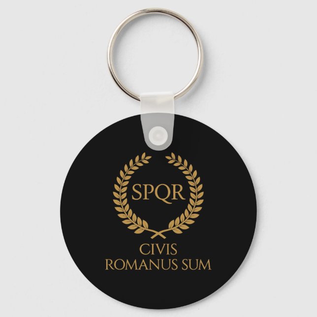 Porte-clés SPQR Roman Emblem – Civis Romanus Sum Laurel Crest (Recto)