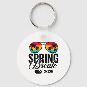Porte-clés Spring Break 2025 Mode Sur Rétro Sungles Beach Vac