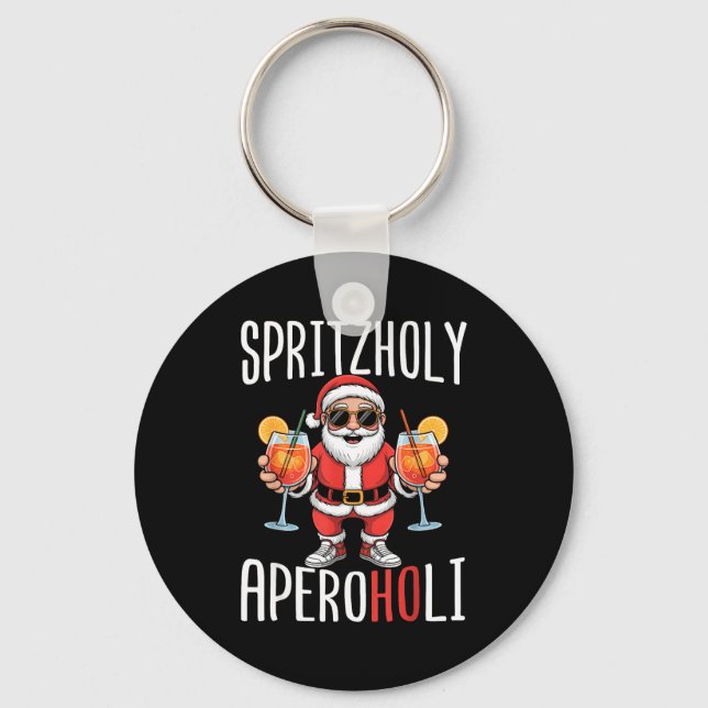 Porte-clés Spritzholy Aperoholi - Santa Aperitif Funny Spritz (Recto)