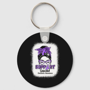 Porte-clés Squad Messy Bun Purple Ribbon Overdose Sensibilisa