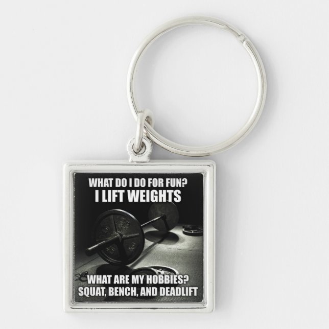 Porte-clés Squat, Banc, Deadlift - Motivation (Devant)