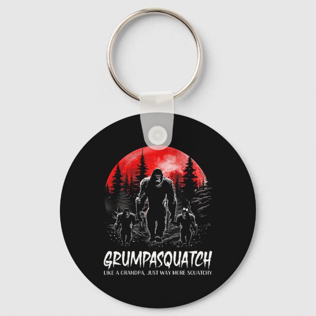 Porte-clés Squatch Funny Bigfoot Papa Sasquatch Yeti Pères D (Recto)