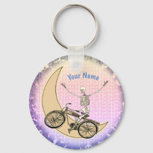 Porte-clés squelette à vélo
