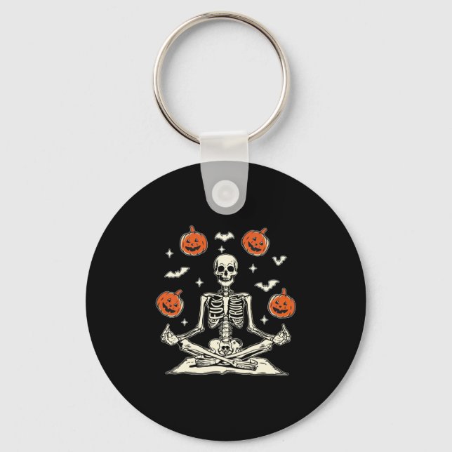 Porte-clés Squelette anti-Trump Halloween manches longues  (Recto)
