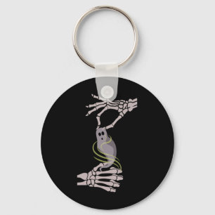 Porte-clés Squelette Asl Mains Fantôme Éffrayant Halloween