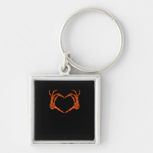 Porte-clés Squelette Coeur main signe costume Halloween Desig