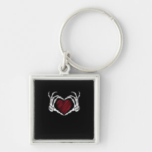 Porte-clés Squelette Coeur main signe costume tendance Hallow