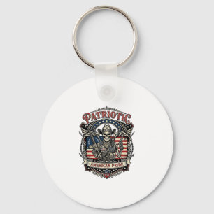 Porte-clés Squelette Cowboy Patriotique Squelette Dark Patrio