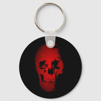 Porte-clés Squelette crâne rouge