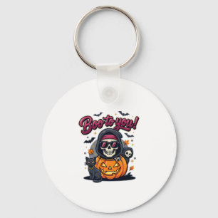 Porte-clés Squelette de citrouille d'Halloween Bouh