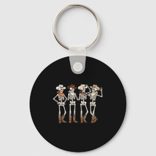 Porte-clés Squelette de danse de cheval de bottes Western Cou