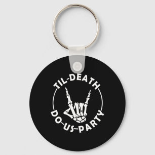 Porte-clés Squelette de main avec bague de fête jusqu'à ce qu