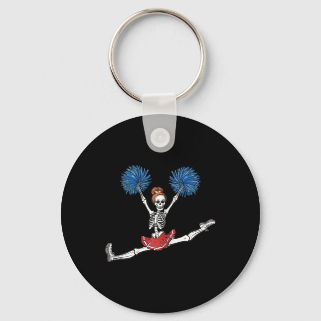Porte-clés Squelette de meneuse de claque Halloween Squelette (Recto)