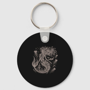 Porte-clés Squelette de sirène mer océan animal gothique grun