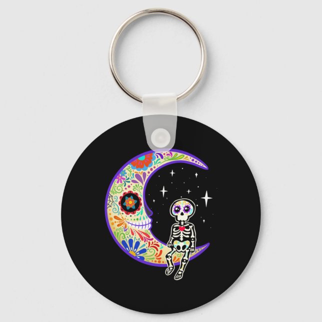 Porte-clés Squelette Dia De Los Muertos Spectacle de squelett (Recto)