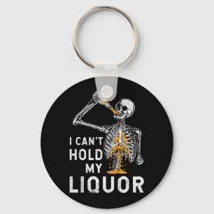 Porte-clés Squelette drôle d'Halloween Ne Peut Tenir L'Alcool