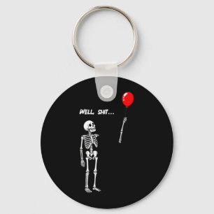 Porte-clés Squelette Féminin a Perdu un Ballon Humour Sombre