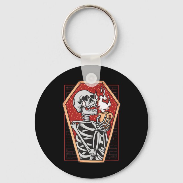 Porte-clés Squelette gothique dans Coffin Mall Goth Halloween (Recto)