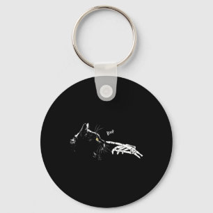 Porte-clés Squelette Halloween Cute Black Cats Pet K