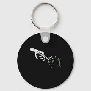 Porte-clés Squelette Halloween drôle sur le nez d'un chat