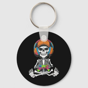 Porte-clés Squelette jeu vidéo Halloween jeu gamer garçons mo