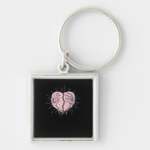 Porte-clés Squelette Main Avec Coeur Classique