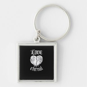 Porte-clés Squelette Mains Coeur Gothique Classique