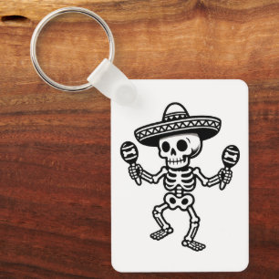 Porte-clés Squelette Mexicain Danseur