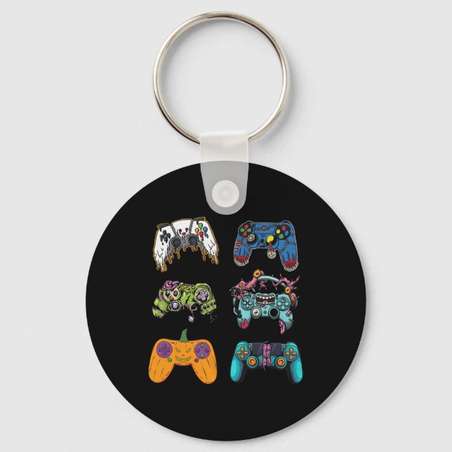 Porte-clés Squelette Zombie Contrôleurs de jeu Halloween pour (Recto)