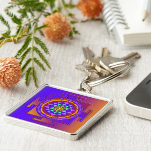 Porte-clés SRI YANTRA pleine couleur + vos idées