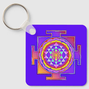 Porte-clés Sri Yantra - Symbole hindouiste Design 1