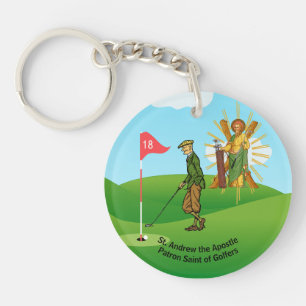 Porte-clés SS. André et Jude avec 2 golfeurs mascu