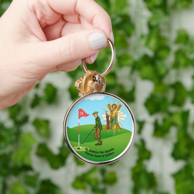 Porte-clés St. Andrew et Dapper Homme Golfer (Main)