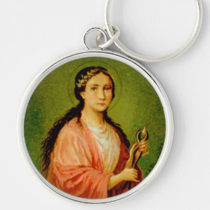 Porte-clés St. Apollonia (BLA 001) Métal Rond de Luxe