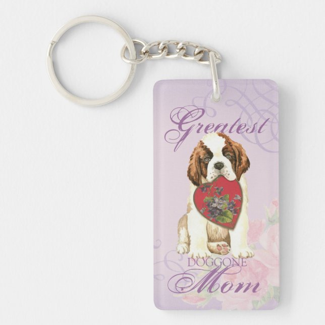 Porte-clés St. Bernard Heart Maman (Devant)
