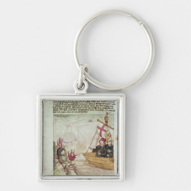 Porte-clés St Brendan dans son bateau (Devant)