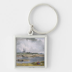 Porte-clés St Denis, des "vues sur la Seine", gravée par