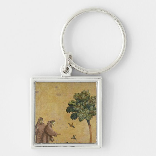 Porte-clés St Francis d'Assisi prêchant aux oiseaux (Devant)