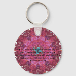 Porte-clés St Francis de citation de droits des animaux