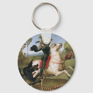 Porte-clés St. George Combattre Dragon Raphael Art