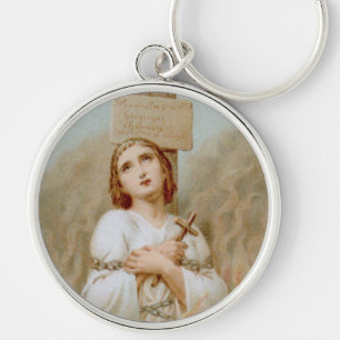 Porte-clés St. Jeanne d'Arc brûlé à l'emprise (BF 01)