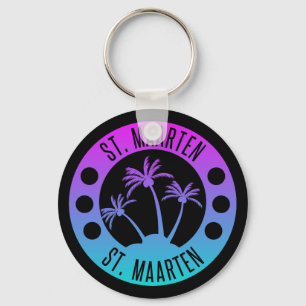 Porte-clés St. Maarten Blue Gradient Sint Martin