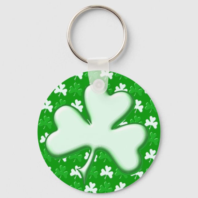 Porte-clés St Patrick Irlande Shamrock Motif Design (Recto)
