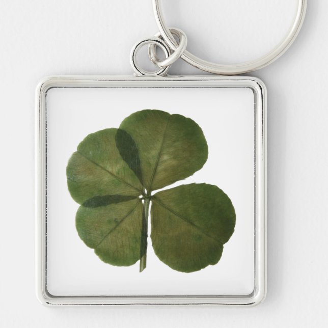 Porte-clés St Patrick Real 4 Leaf Clover Obtenez un Porte - c (Devant)